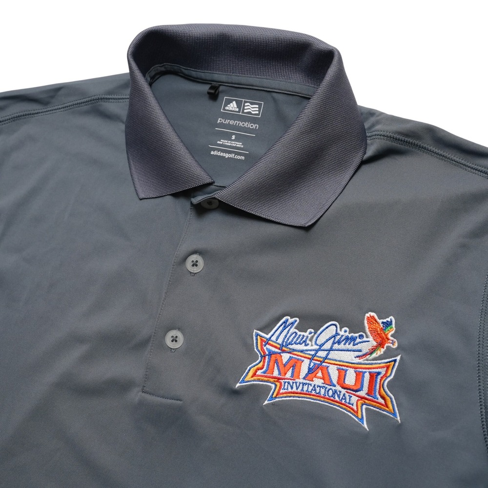 Adidas Maui Jim Maui Invitational Golf Polo‎ Mens Small Grey Puremotion Shirt